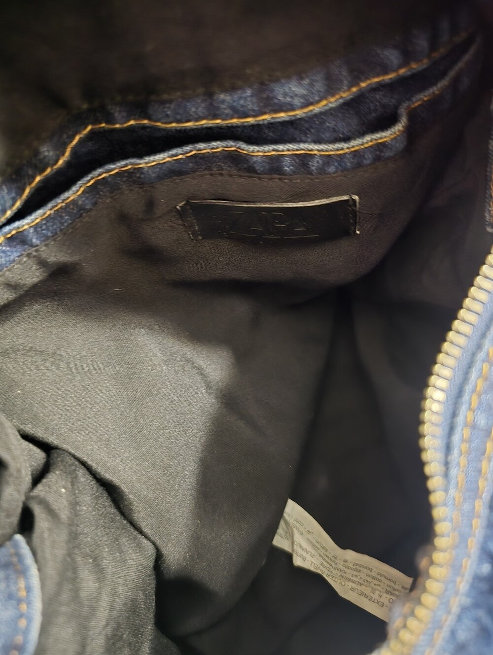 ZARA Dark Denim hobo bag - Picture 7 of 12